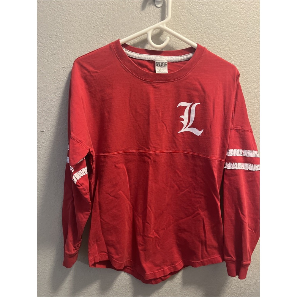 Victoria's Secret PINK Louisville Red Long Sleeve Spirit Jersey Women's XS